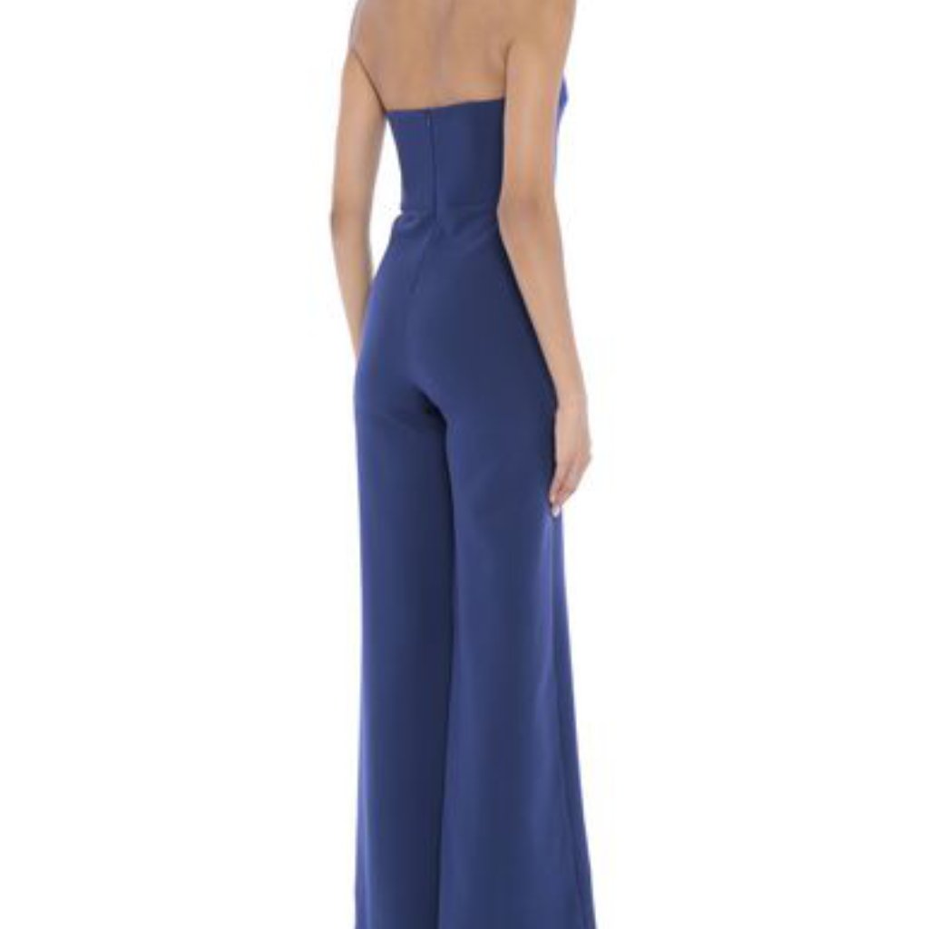 Safiyaa Blue Strapless Jumpsuit Nwt 12 (Us) (Label:44 (Fr)) — image 3 of 5